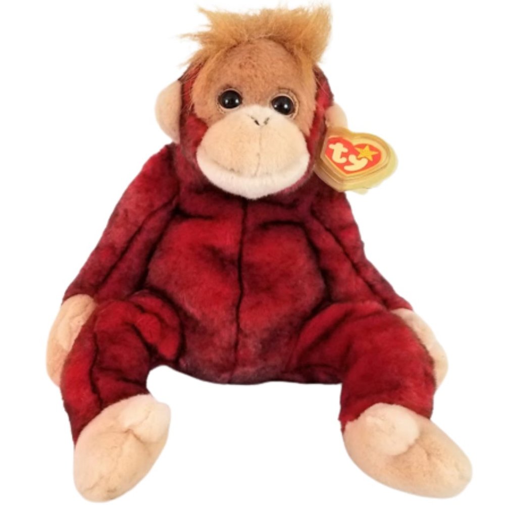 TY BEANIE BUDDY Schweetheart The Orangutan 14" Plush - Vintage 1999